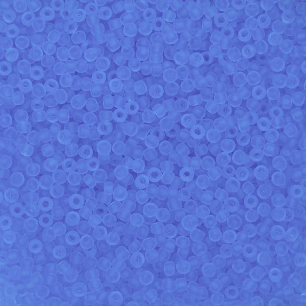 TOHO Seed Beads 13F Transparent Light Sapphire Frosted 8/0 - Image 2