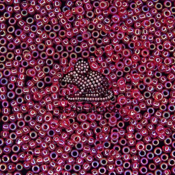TOHO Seed Beads 165C Transparent Ruby Rainbow beadsmouse.co.uk