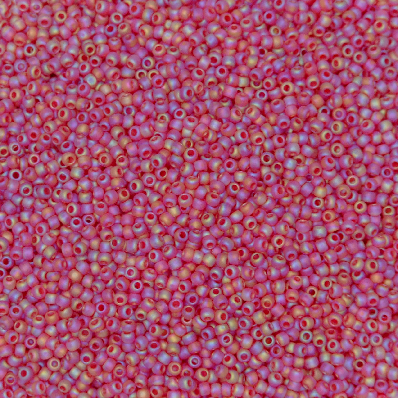TOHO Seed Beads 165CF Transparent Rainbow Frosted Ruby beadsmouse.co.uk