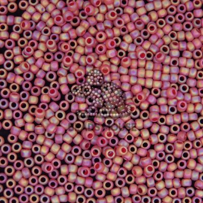 TOHO Seed Beads 165CF Transparent Rainbow Frosted Ruby beadsmouse.co.uk 02