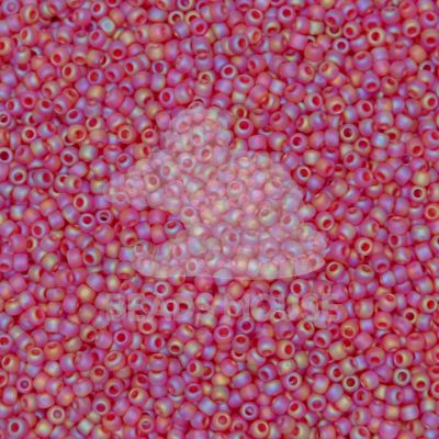 TOHO Seed Beads 165CF Transparent Rainbow Frosted Ruby 8/0