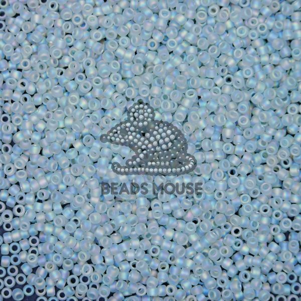 TOHO Seed Beads 176AF Transparent Rainbow Frosted Black Diamond beadsmouse.co.uk