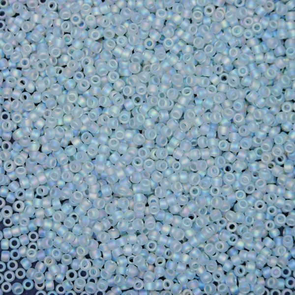TOHO Seed Beads 176AF Transparent Rainbow Frosted Black Diamond beads mouse