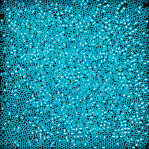 10g 2117 Silver Lined Milky Aqua Toho Seed Beads Size 6/0 4mm - Image 2