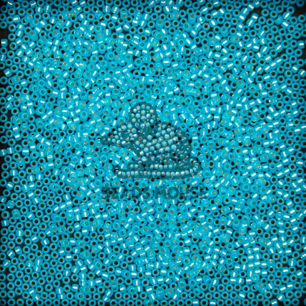 10g 2117 Silver Lined Milky Aqua Toho Seed Beads Size 6/0 4mm
