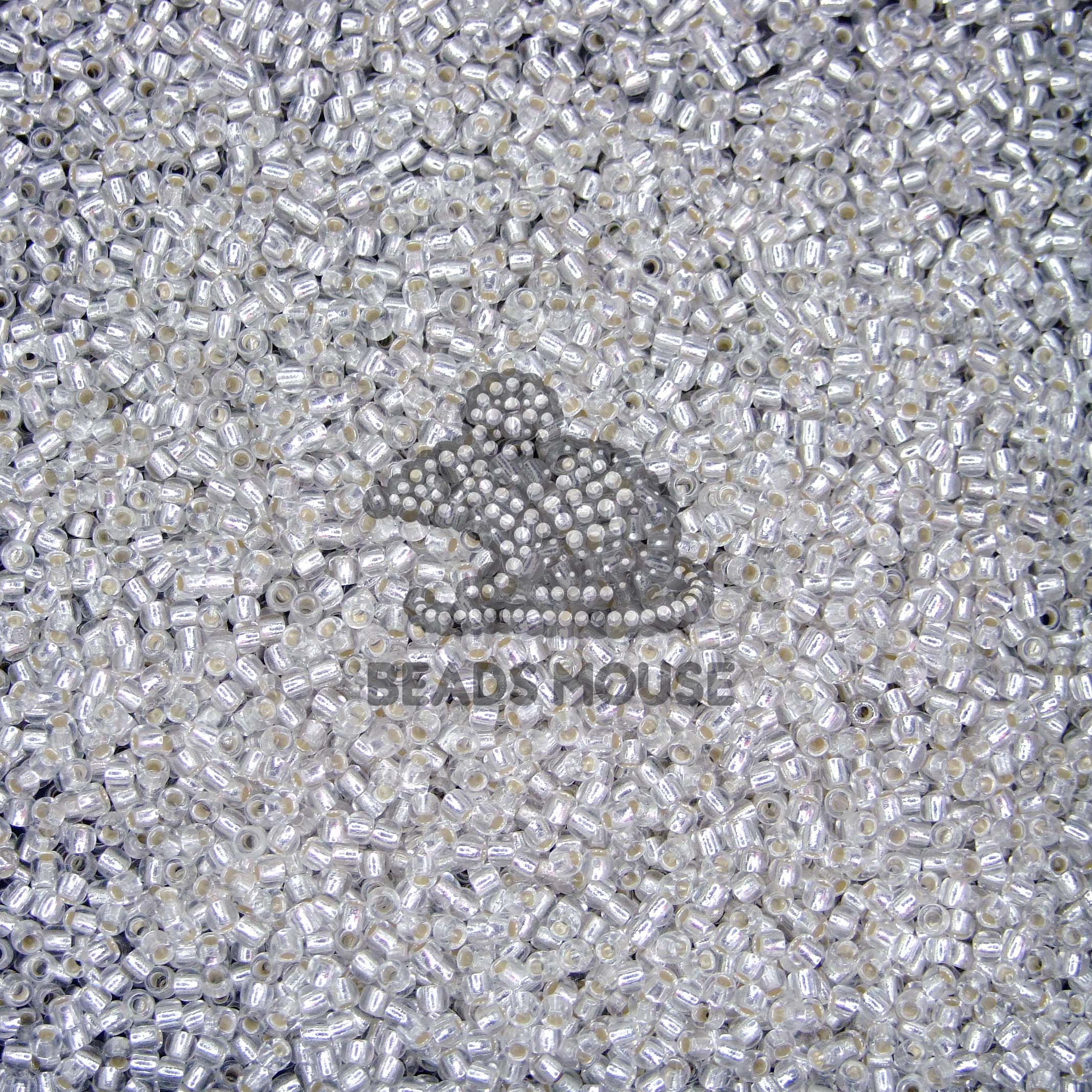TOHO Seed Beads 21F Silver Lined Frosted Crystal beadsmouse.co.uk