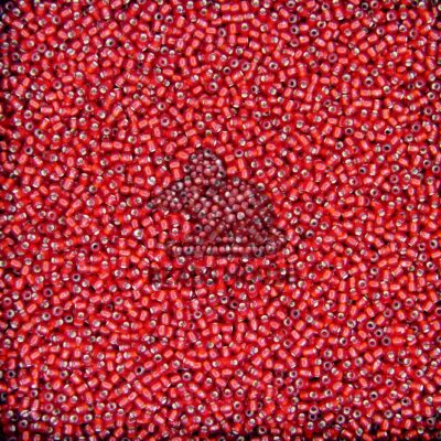 TOHO Seed Beads 25CF Silver Lined Frosted Ruby 11/0