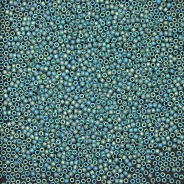 TOHO Seed Beads 2634F Semi Glazed Rainbow Turquoise 11/0 - Image 2