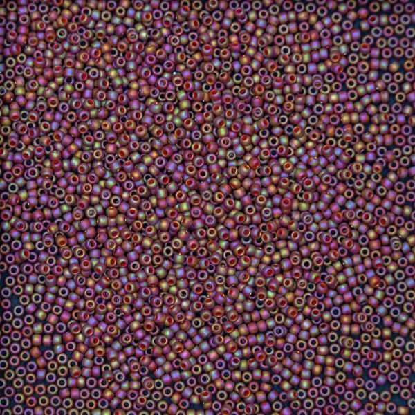 TOHO Seed Beads 2639F Semi Glazed Rainbow Dark Red beadsmouse.co.uk