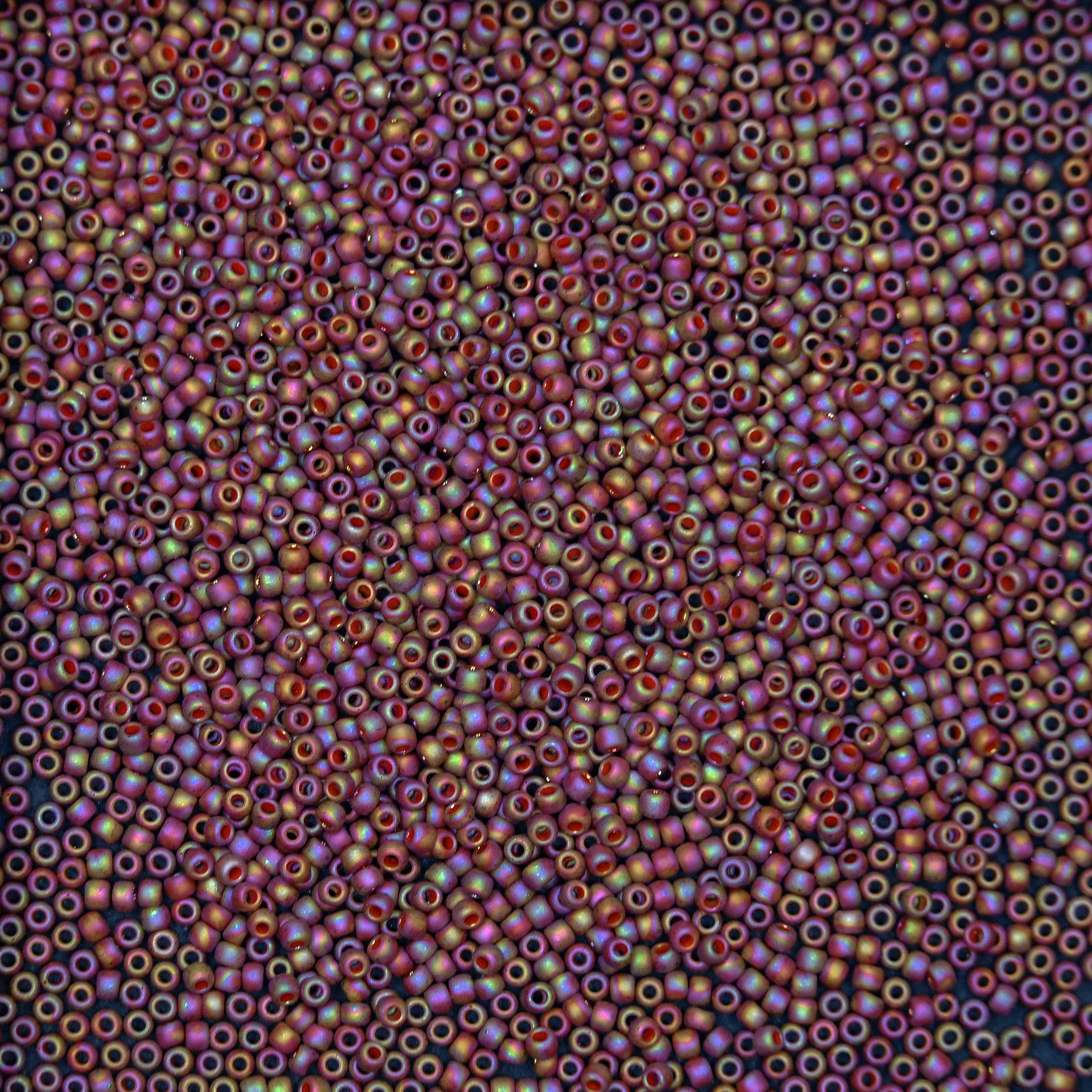 TOHO Seed Beads 2639F Semi Glazed Rainbow Dark Red beadsmouse.co.uk