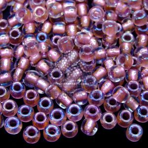 TOHO Seed Beads 267 Inside Color Crystal Rose Gold Lined beads mouse