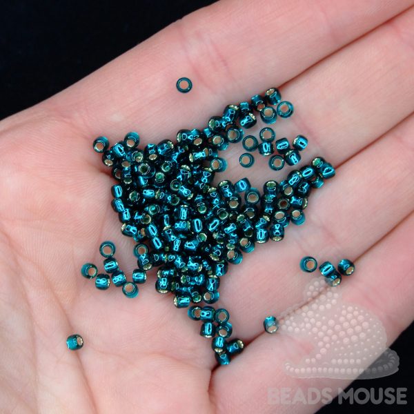 TOHO Seed Beads 27BD Silver Lined Teal beadsmouse.co.uk