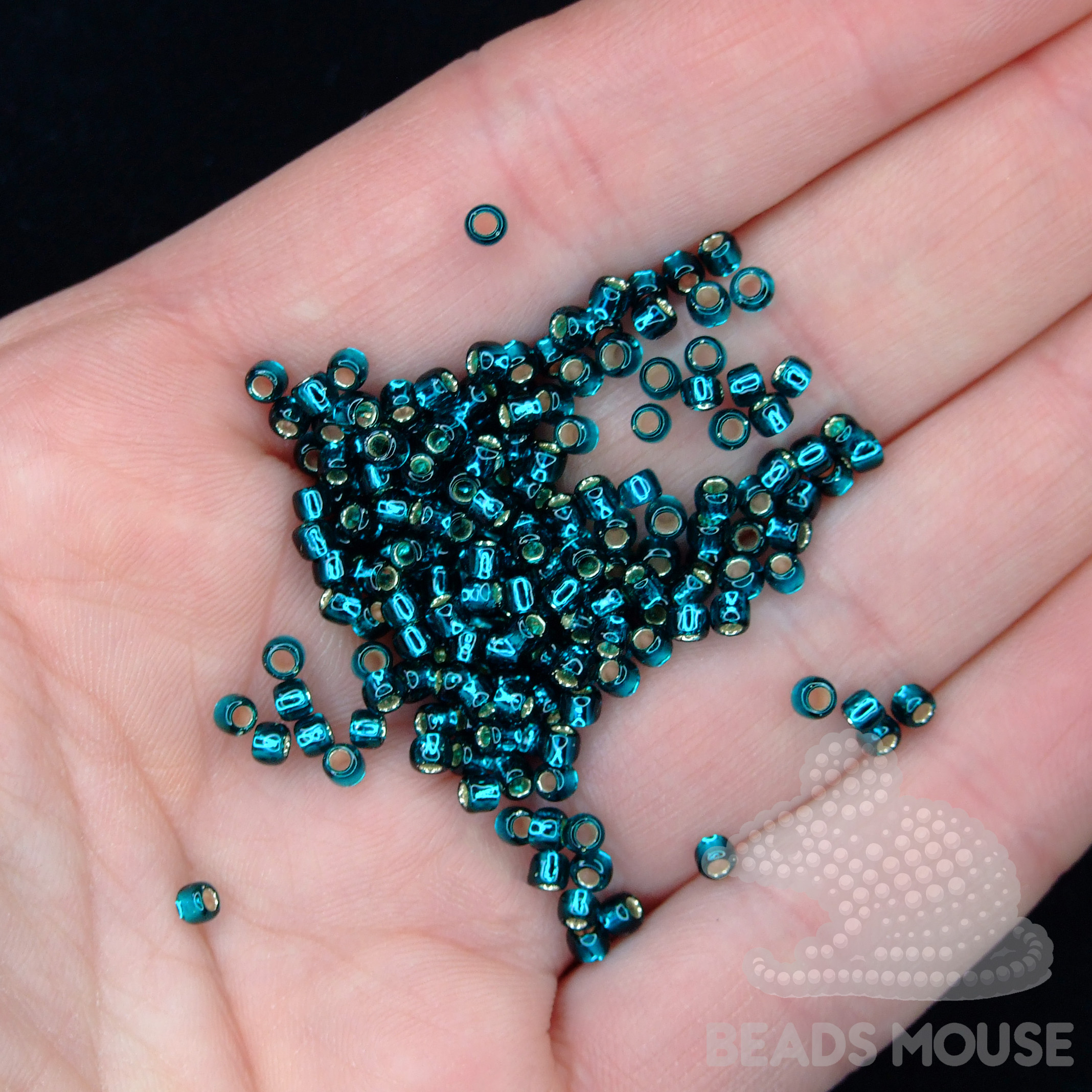 TOHO Seed Beads 27BD Silver Lined Teal beadsmouse.co.uk