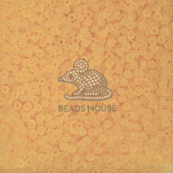 TOHO Seed Beads 2F Transparent Frosted Light Topaz beads mouse