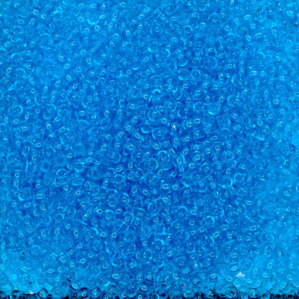 TOHO Seed Beads 3B Transparent Dark Aquamarine 8/0 - Image 2