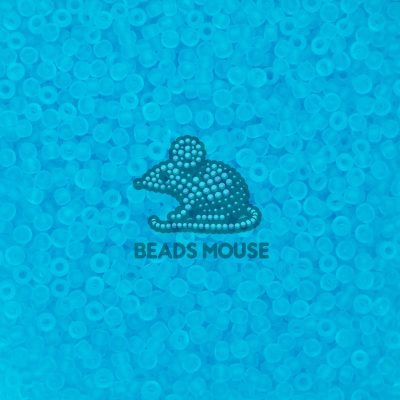 TOHO Seed Beads 3F Transparent Frosted Aquamarine beads mouse