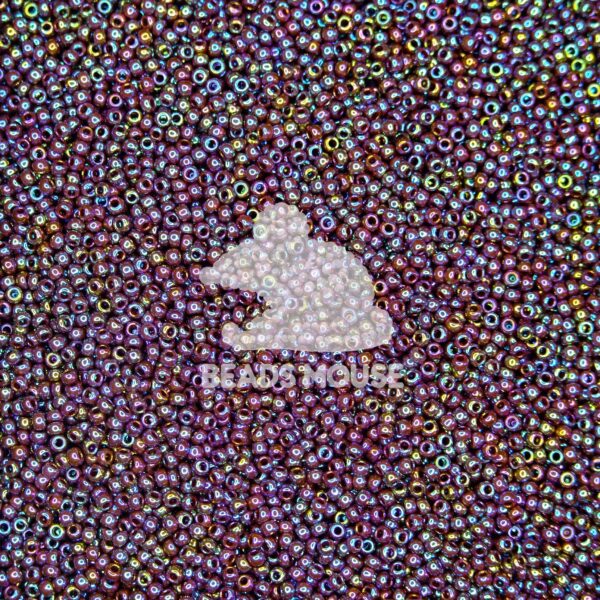 TOHO Seed Beads 406 Opaque Oxblood Rainbow beadsmouse.co.uk