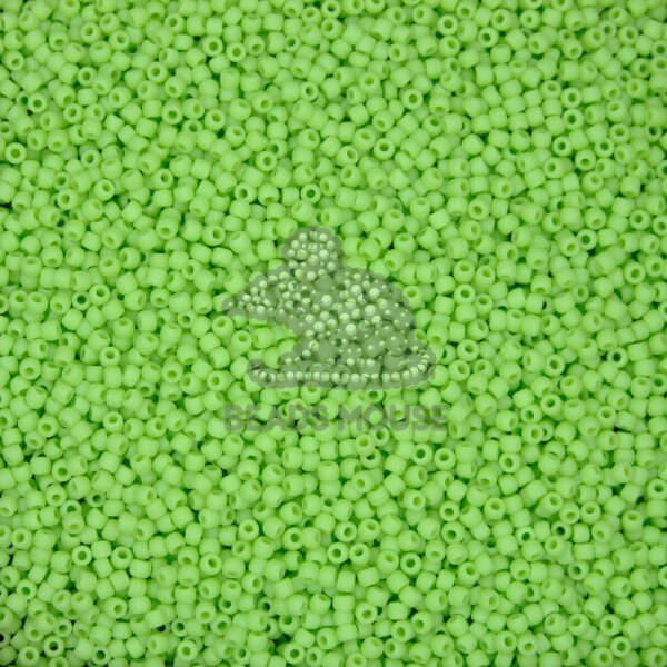 TOHO Seed Beads 44F Opaque Frosted Sour Apple 11/0