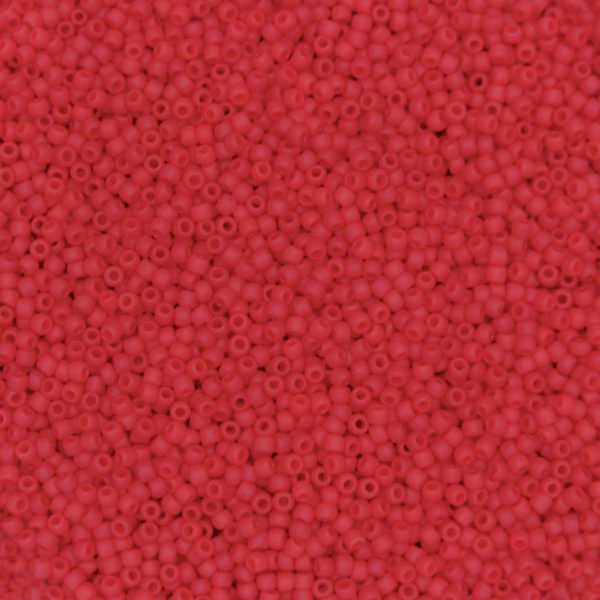 TOHO Seed Beads 45F Opaque Frosted Pepper Red beadsmouse.co.uk
