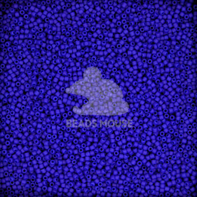 TOHO Seed Beads 48F Opaque Navy Blue Frosted beadsmouse.co.uk 02