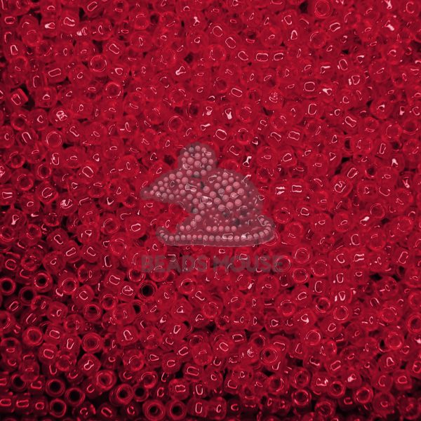 TOHO Seed Beads 5C Transparent Ruby beads mouse