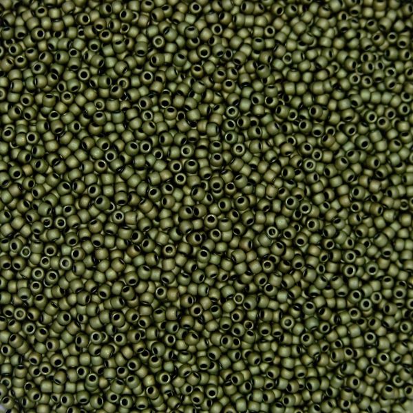 TOHO Seed Beads 617 Matte Color Dark Olivine 11/0 - Image 3