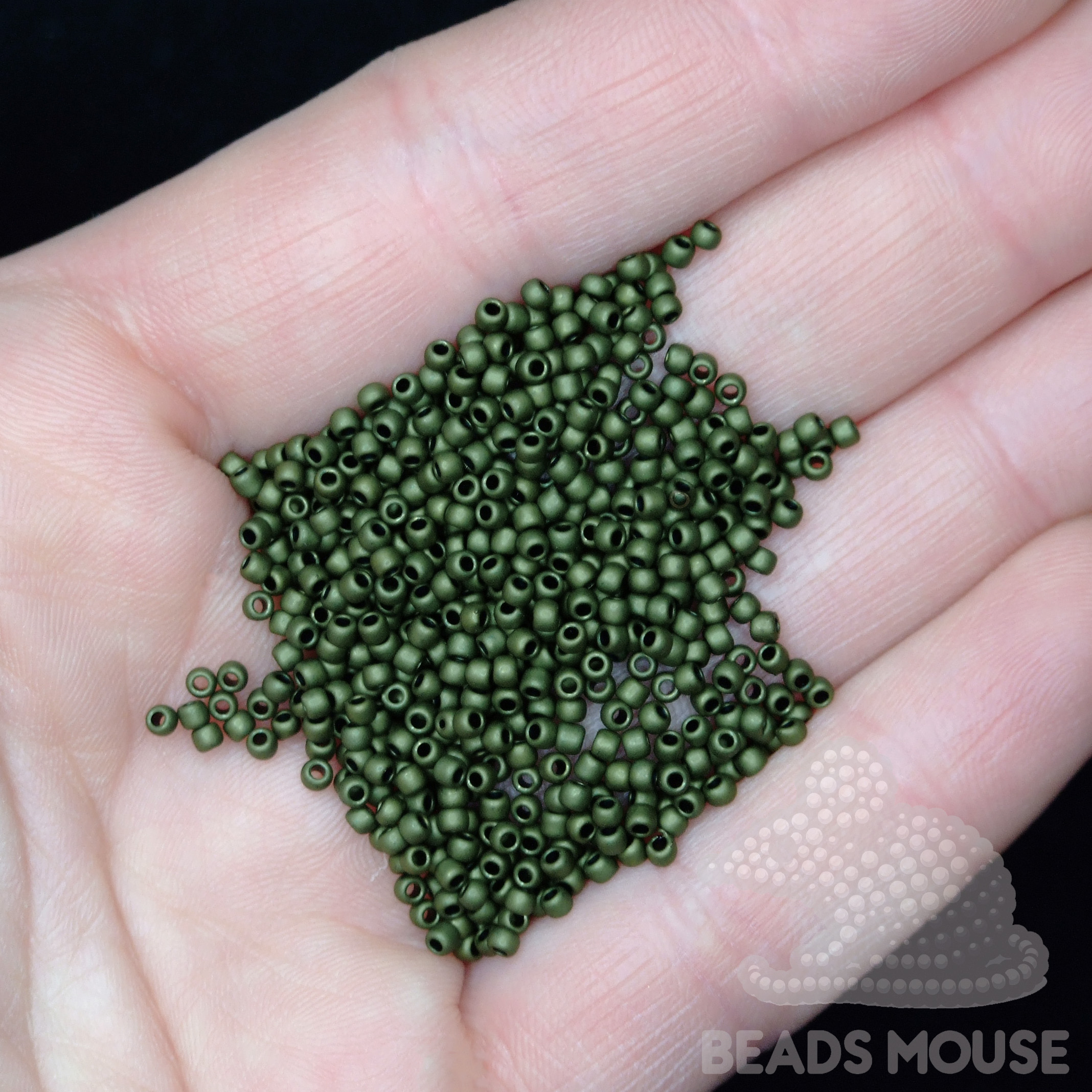 TOHO Seed Beads 617 Matte Color Dark Olivine beadsmouse.co.uk
