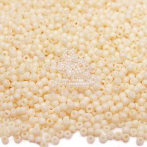 TOHO Seed Beads 762 Opaque Pastel Frosted Egg Shell beads mouse