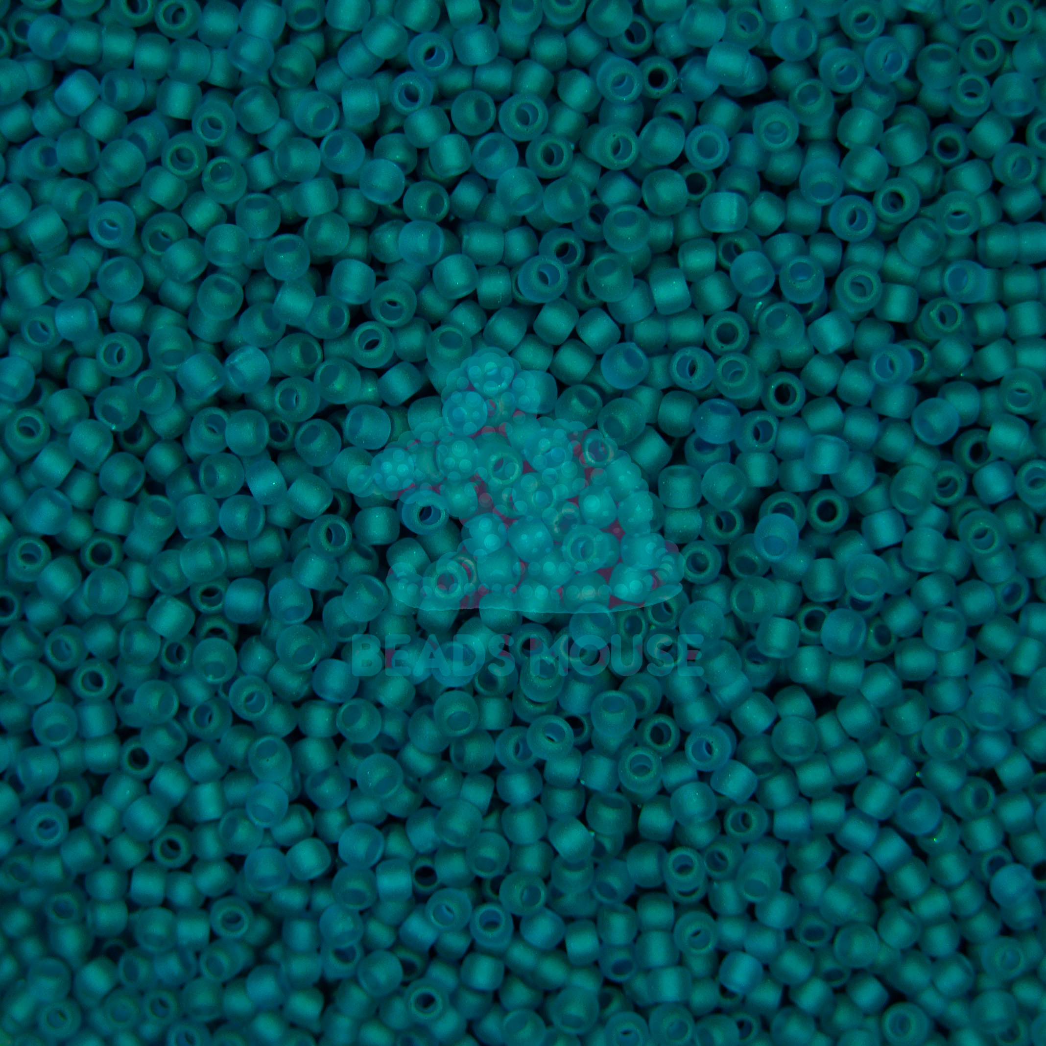 TOHO Seed Beads 7BDF Transparent Teal Frosted beadsmouse.co.uk