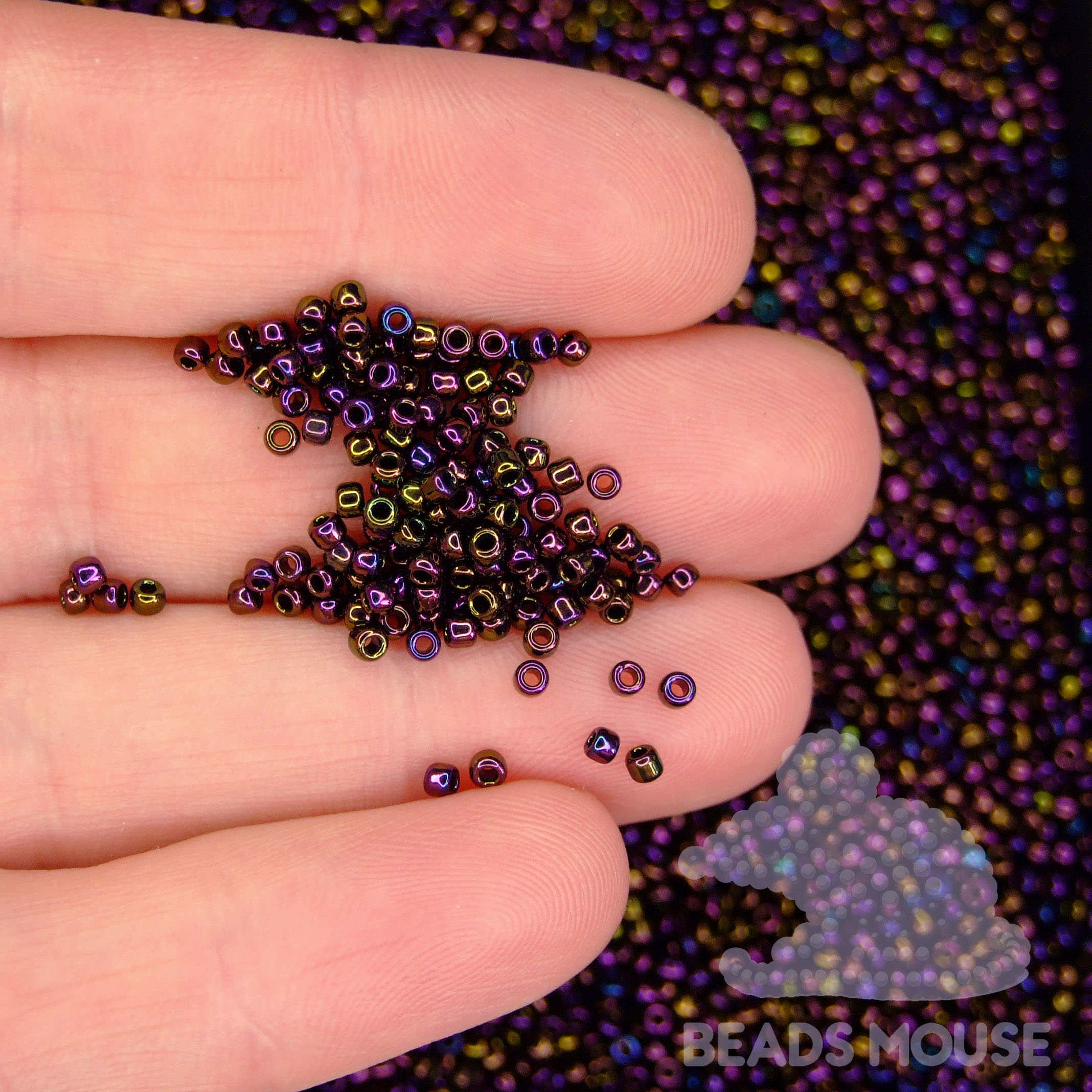 TOHO Seed Beads 85 Metallic Iris Purple beadsmouse.co.uk 02