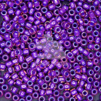 TOHO Seed Beads 928 Inside Color Rainbow Rosaline Purple Lined beads mouse