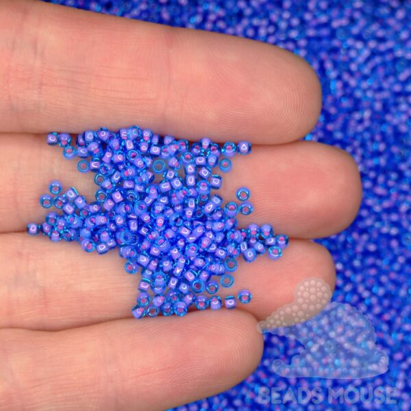 TOHO Seed Beads 938 Inside Color Aqua Pink Lined beadsmouse.co.uk