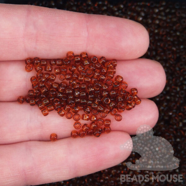 TOHO Seed Beads 941 Transparent Smoky Topaz size 8 beadsmouse.co.uk
