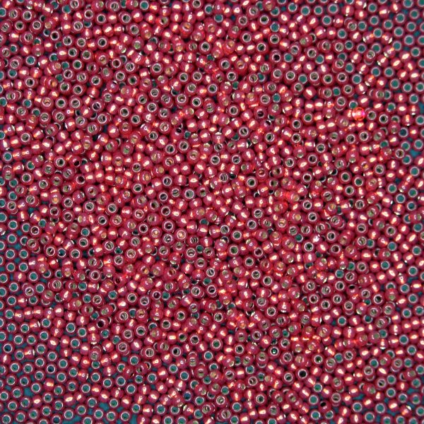 20g TOHO Seed Beads PF2113 PermaFinish Silver Lined Milky Pomegranate 8/0 - Image 3