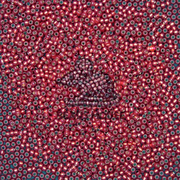 20g TOHO Seed Beads PF2113 PermaFinish Silver Lined Milky Pomegranate 8/0