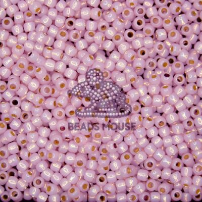 TOHO Seed Beads PF2121 PermaFinish Silver Lined Milky Light Amethyst beadsmouse.co.uk