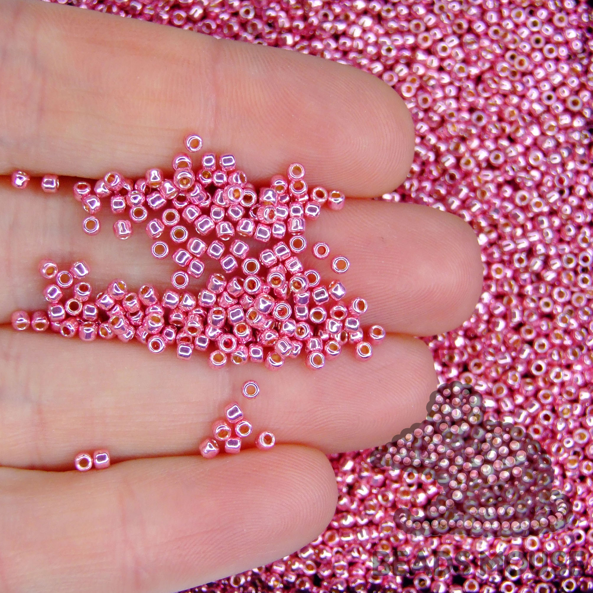 TOHO Seed Beads PF553 PermaFinish Galvanized Pink Lilac beadsmouse.co.uk 04