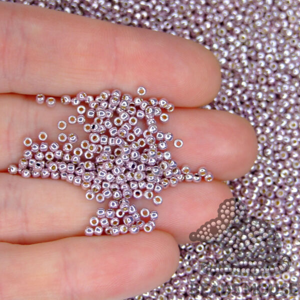 TOHO Seed Beads PF554 PermaFinish Galvanized Lilac beadsmouse.co.uk 04