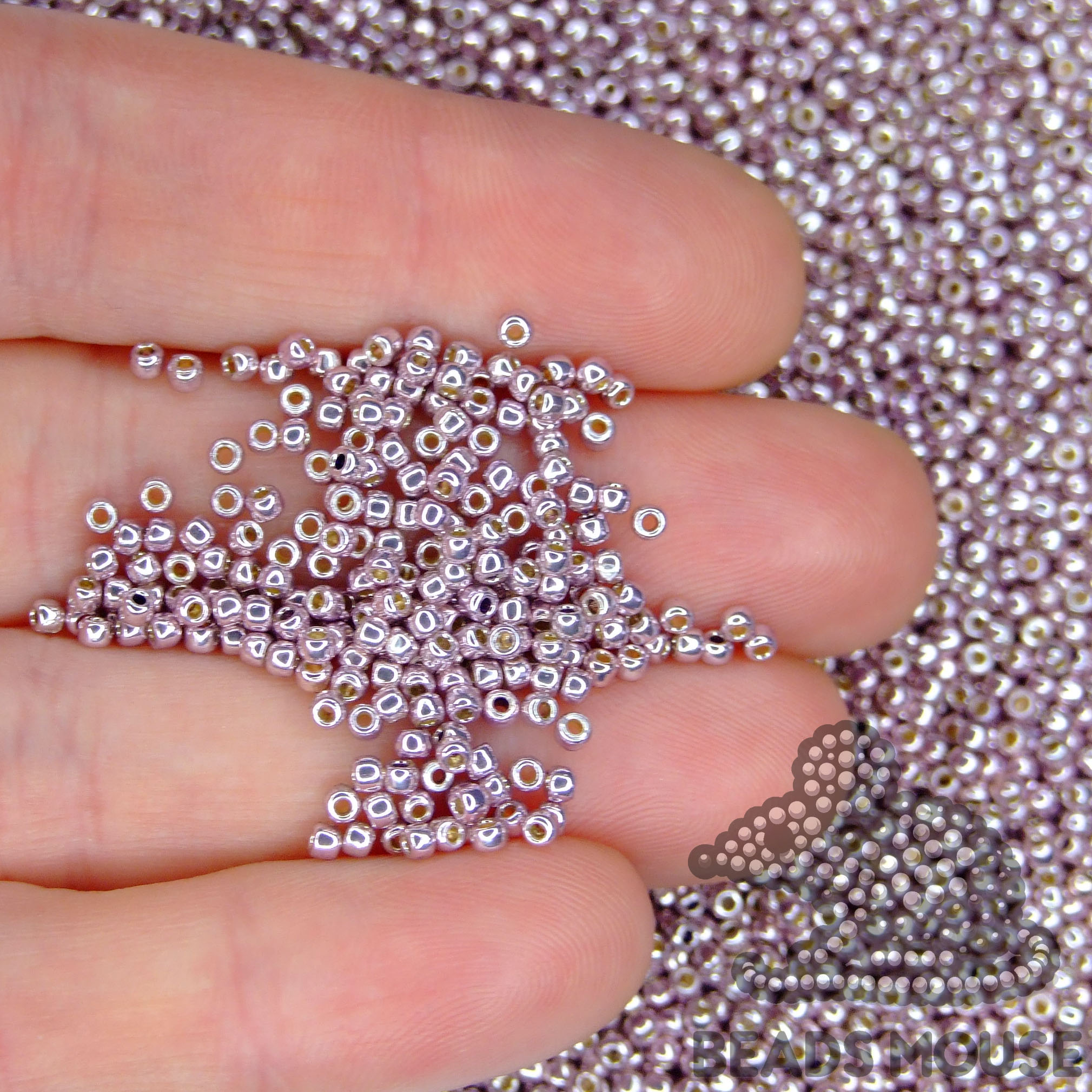 TOHO Seed Beads PF554 PermaFinish Galvanized Lilac beadsmouse.co.uk 04