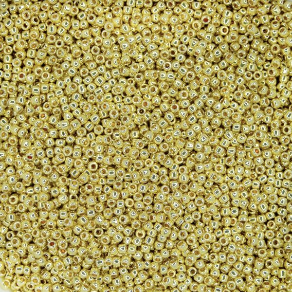 TOHO Seed Beads PF559 PermaFinish Galvanized Yellow Gold beadsmouse.co.uk
