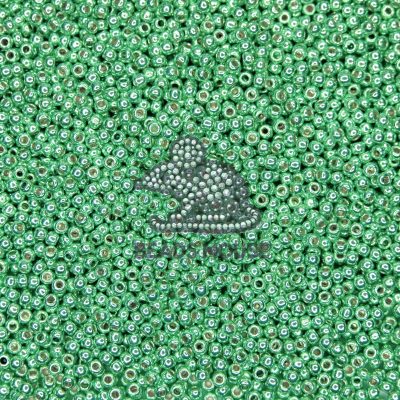 TOHO Seed Beads PF570 PermaFinish Galvanized Mint Green beads mouse