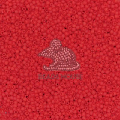 TOHO Seed Beads 45AF Opaque Frosted Cherry beadsmouse.co.uk