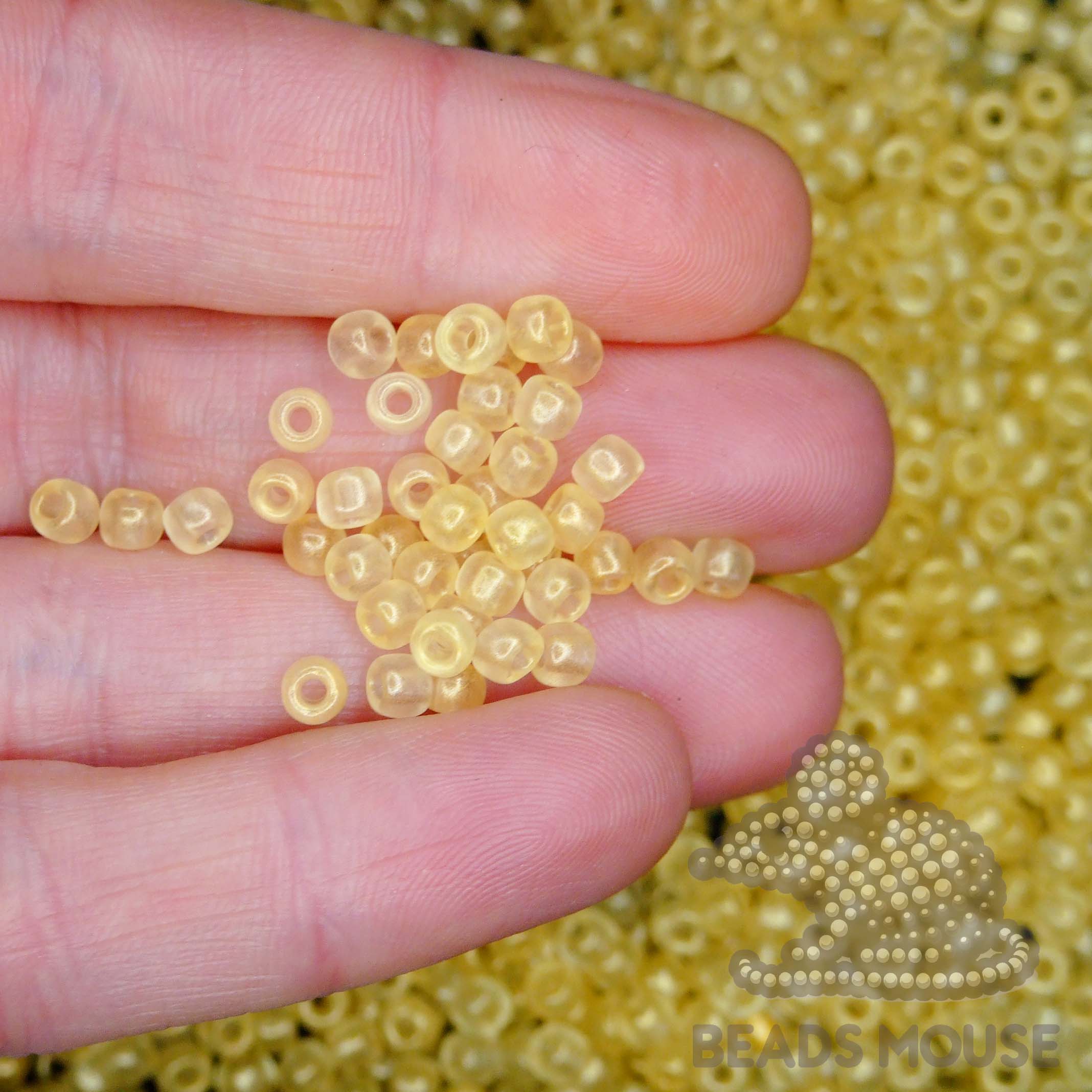 TOHO Seed Beads Y631 HYBRID Light Sueded Gold Light Lame beadsmouse.co.uk