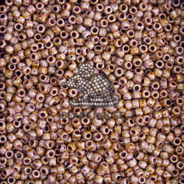 TOHO Seed Beads Y311 HYBRID Opaque Lavender Picasso beadsmouse.co.uk