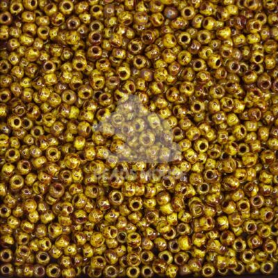 TOHO Seed Beads Y319 HYBRID Picasso Opaque Dandelion beadsmouse.co.uk