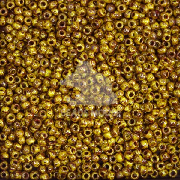 TOHO Seed Beads Y319 HYBRID Picasso Opaque Dandelion beadsmouse.co.uk