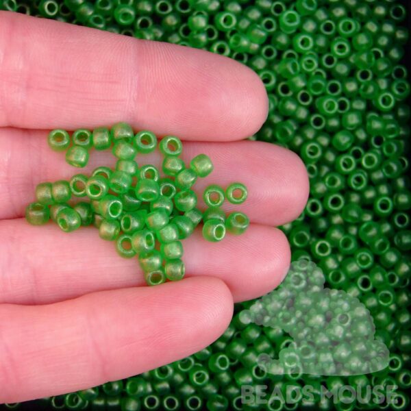 TOHO Seed Beads Y629 HYBRID Sueded Gold Transparent Peridot