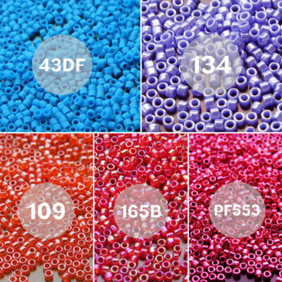 TOHO Treasure 5 Colours Winter Sunset beadsmouseco.uk 02