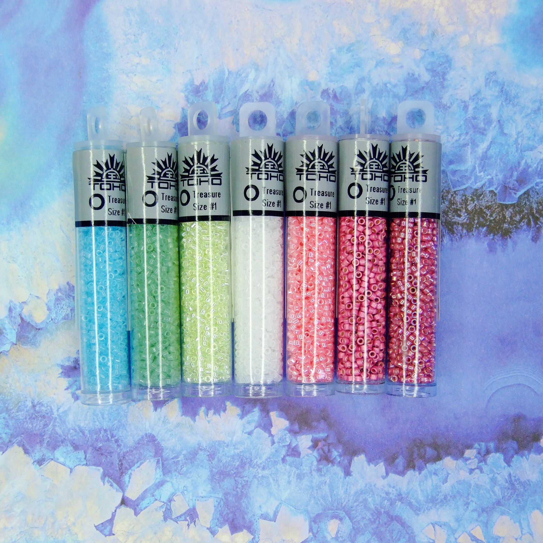 TOHO Treasure 7 Colours Mint Candy beadsmouse.co.uk 01