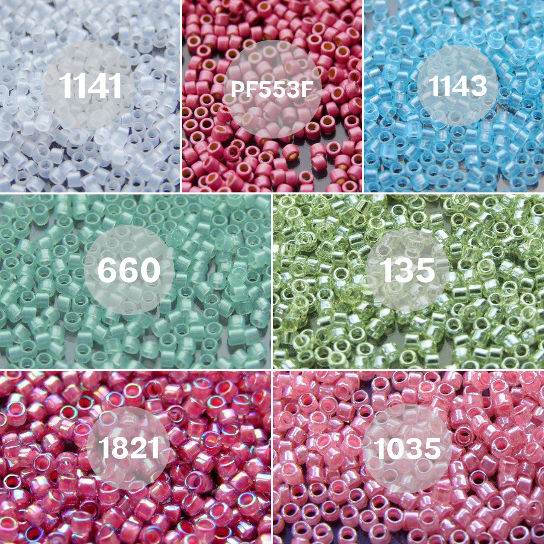 TOHO Treasure 7 Colours Mint Candy beadsmouse.co.uk 02